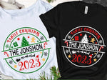 Family Christmas (Your Surname) 2023: Personalised Family Christmas T-Shirt (Short Sleeve)