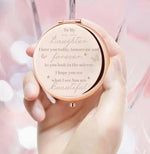 Personalized Compact Mirror- Gold, Rose Gold. Silver, Black