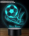 Football Ball Kick Shoe Cork Soccer Personalized 3D Lamp Acrylic Led Light | Gifts for Kids