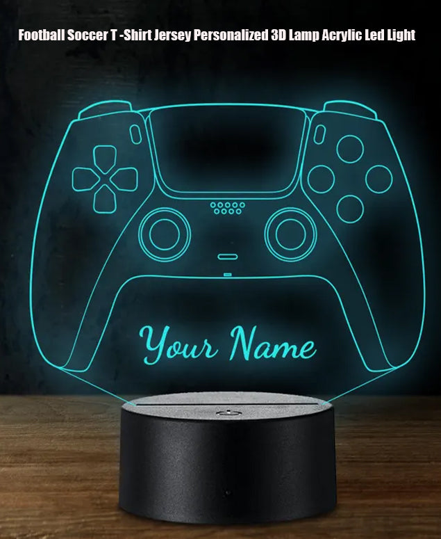 Gamepad Gaming Play Game Personalized 3D Lamp Acrylic Led Light| Kids Gift | Christmas Gift