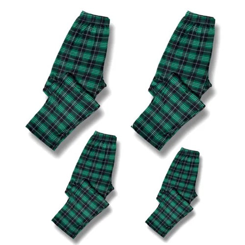 Men's Supersoft Checked Loungewear Bottoms - Family Christmas Matching lounge bottom Navy/Green