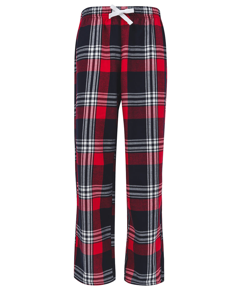 Kids Supersoft Checked Loungewear Bottoms - Red/Navy Family Christmas Matching lounge bottom