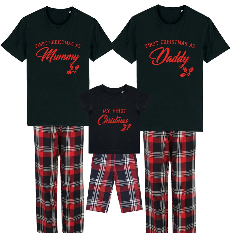 First Family Christmas Matching Pyjama T-Shirt & Bottom