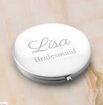 Personalized Compact Mirror- Gold, Rose Gold. Silver, Black