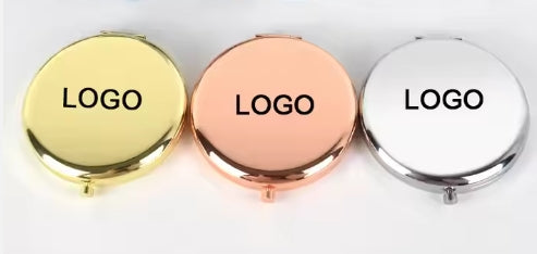 Personalized Compact Mirror- Gold, Rose Gold. Silver, Black