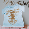 My 1st Birthday Fancy T-Shirt - Your Name and 1 plus Crown (Any Age) Kids T-Shirt