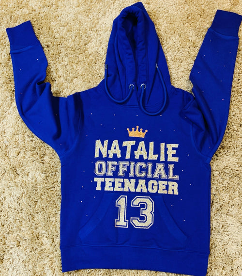 Personalised Official Teenager Hoodie