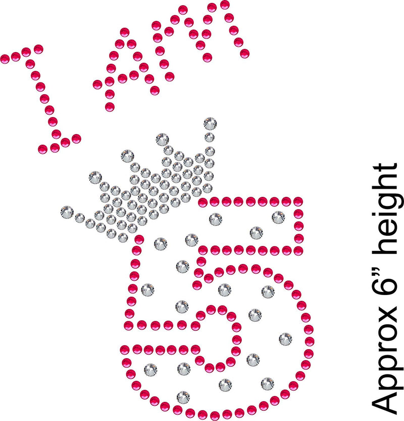 I am 5 Children's Birthday - Personalised Children's Birthday Age with Crown, Reo-Blingz sparkling Crystal design T-Shirt